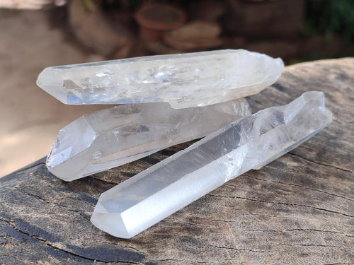 Natural Clear Quartz Single Crystals x 39 From Madagascar - Toprock Gemstones and Minerals 