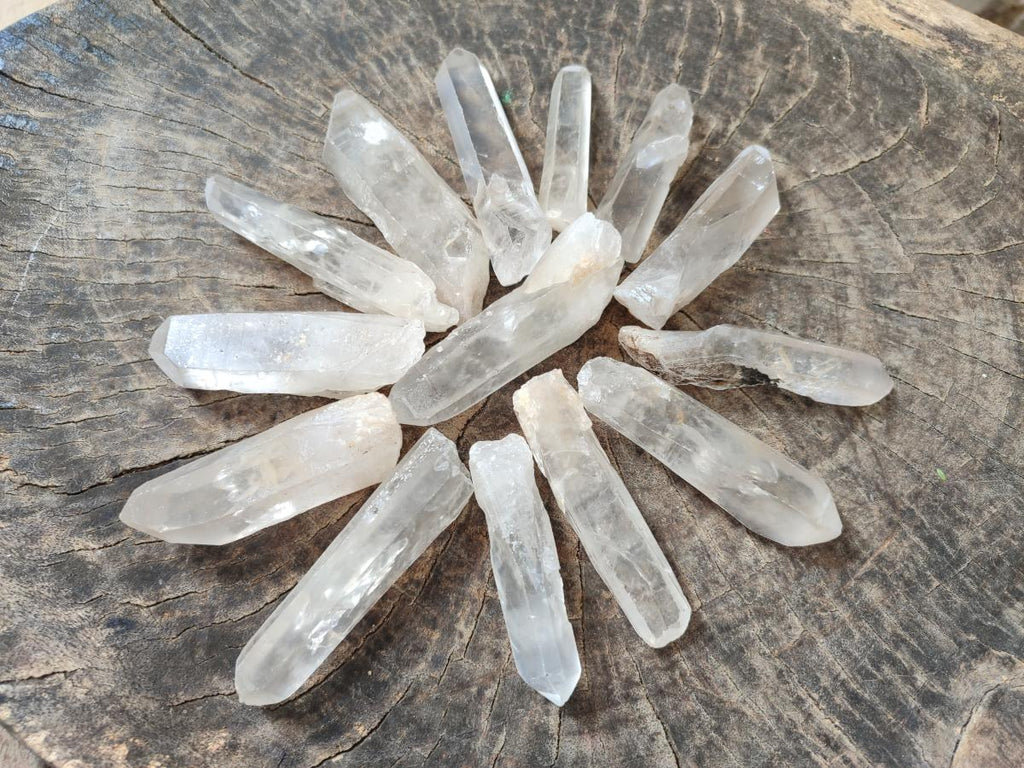 Natural Clear Quartz Single Crystals x 39 From Madagascar - Toprock Gemstones and Minerals 