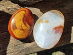 Polished Carnelian Agate Gemstone Galets x 24 From Madagascar - Toprock Gemstones and Minerals 