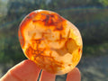 Polished Carnelian Agate Gemstone Galets x 24 From Madagascar - Toprock Gemstones and Minerals 