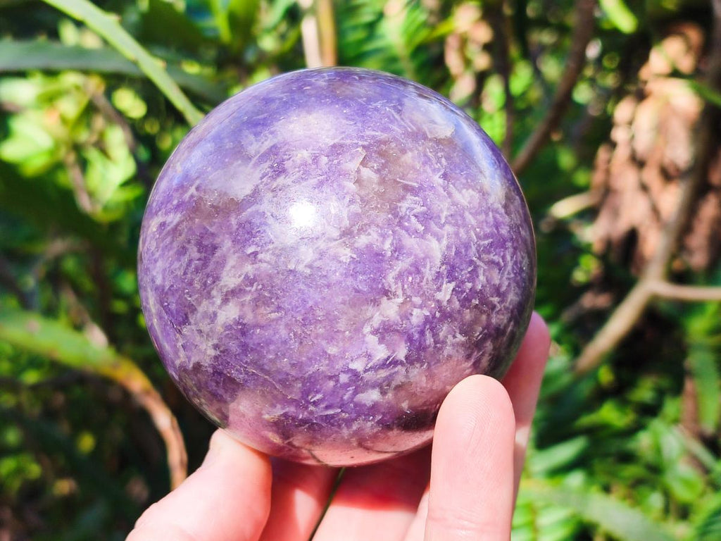 Polished Lepidolite Spheres x 2 From Ambatondrazaka, Madagascar - Toprock Gemstones and Minerals 