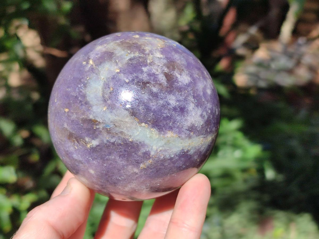 Polished Lepidolite Spheres x 2 From Ambatondrazaka, Madagascar - Toprock Gemstones and Minerals 