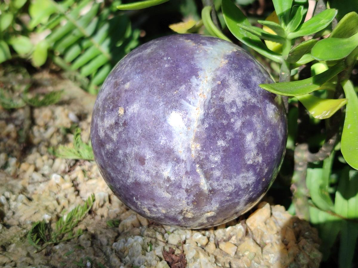 Polished Lepidolite Spheres x 2 From Ambatondrazaka, Madagascar - Toprock Gemstones and Minerals 