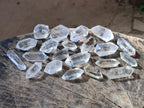 Polished Pendant Size Clear Quartz Double Terminated Crystals x 35 From Madagascar - Toprock Gemstones and Minerals 