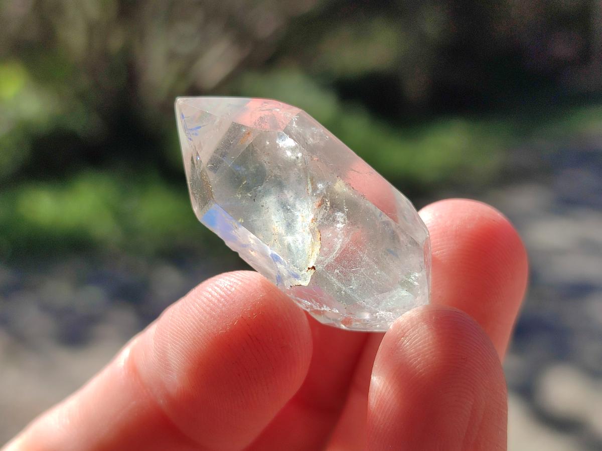 Polished Pendant Size Clear Quartz Double Terminated Crystals x 35 From Madagascar - Toprock Gemstones and Minerals 