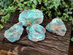 Natural Rough Shattuckite Specimens x 4 From Kaokoveld, Namibia - Toprock Gemstones and Minerals 