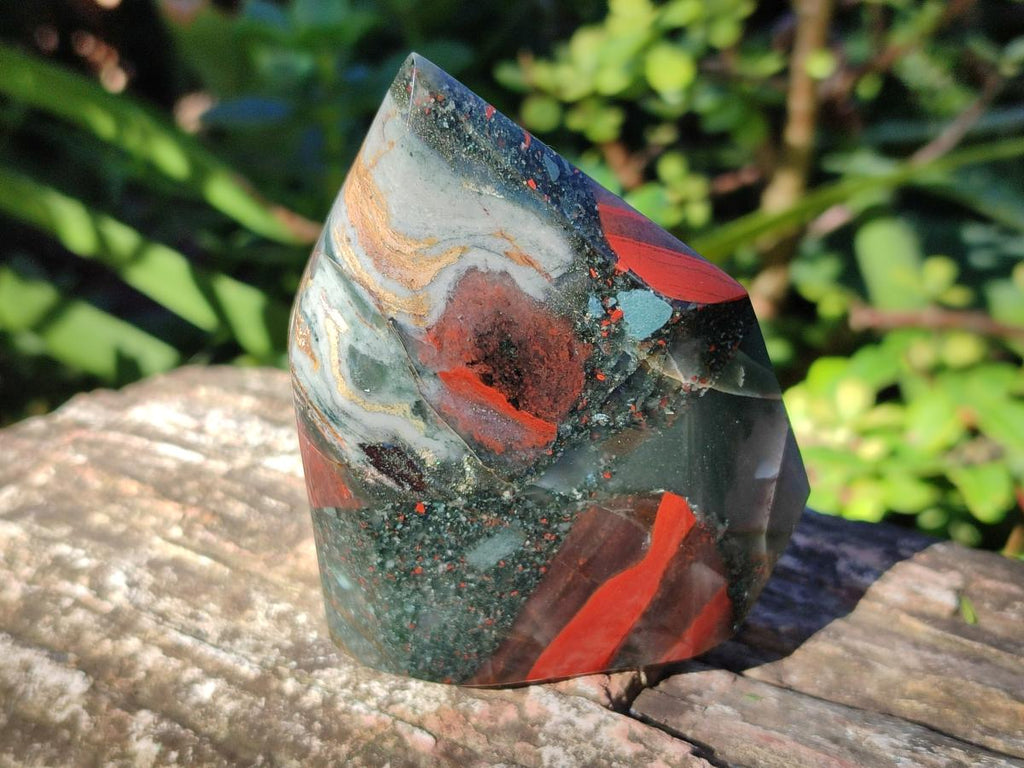 Polished Bloodstone Display Crystal Points x 2 From Swaziland - Toprock Gemstones and Minerals 
