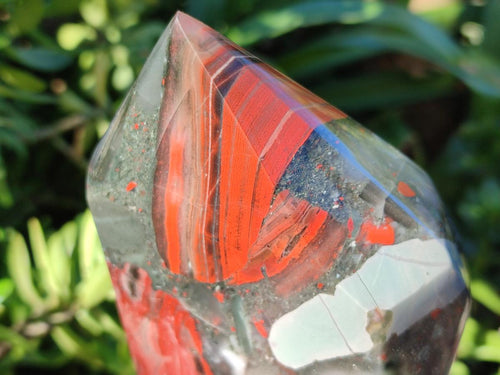 Polished Bloodstone Display Crystal Points x 2 From Swaziland - Toprock Gemstones and Minerals 