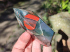 Polished Bloodstone Display Crystal Points x 2 From Swaziland - Toprock Gemstones and Minerals 
