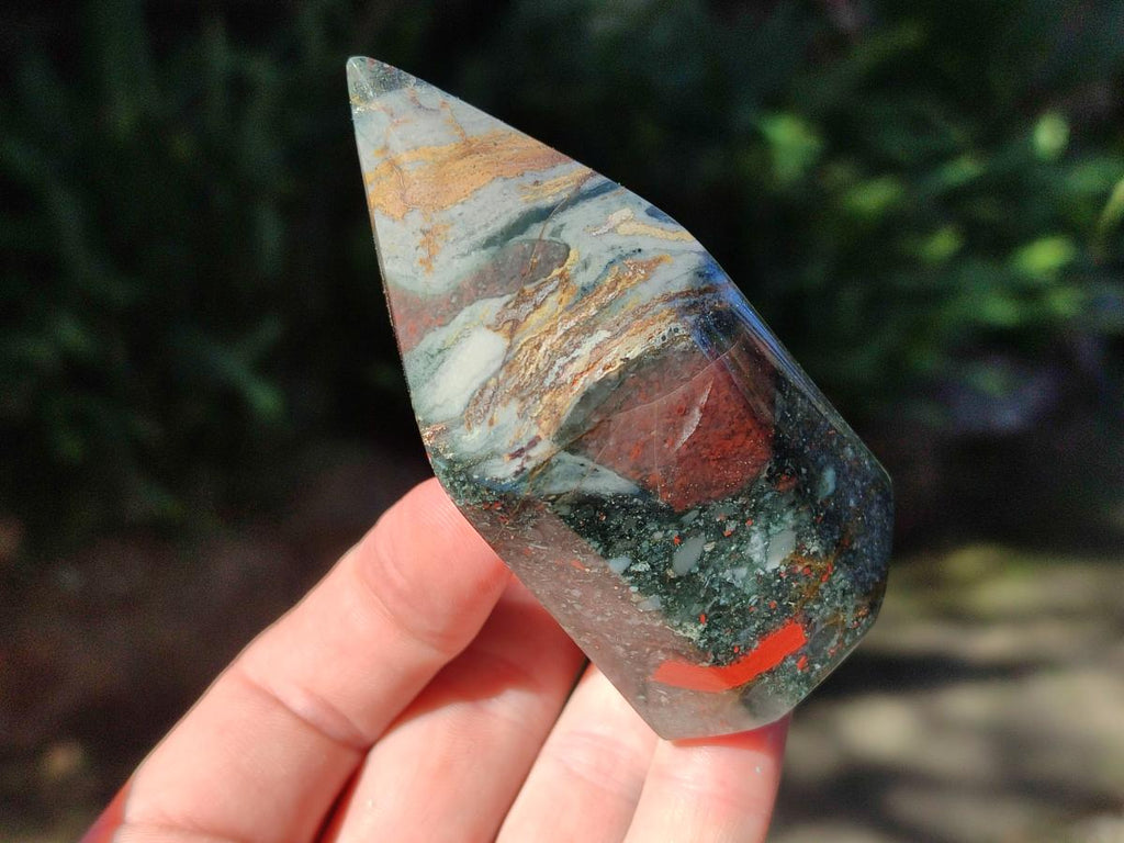 Polished Bloodstone Display Crystal Points x 2 From Swaziland - Toprock Gemstones and Minerals 