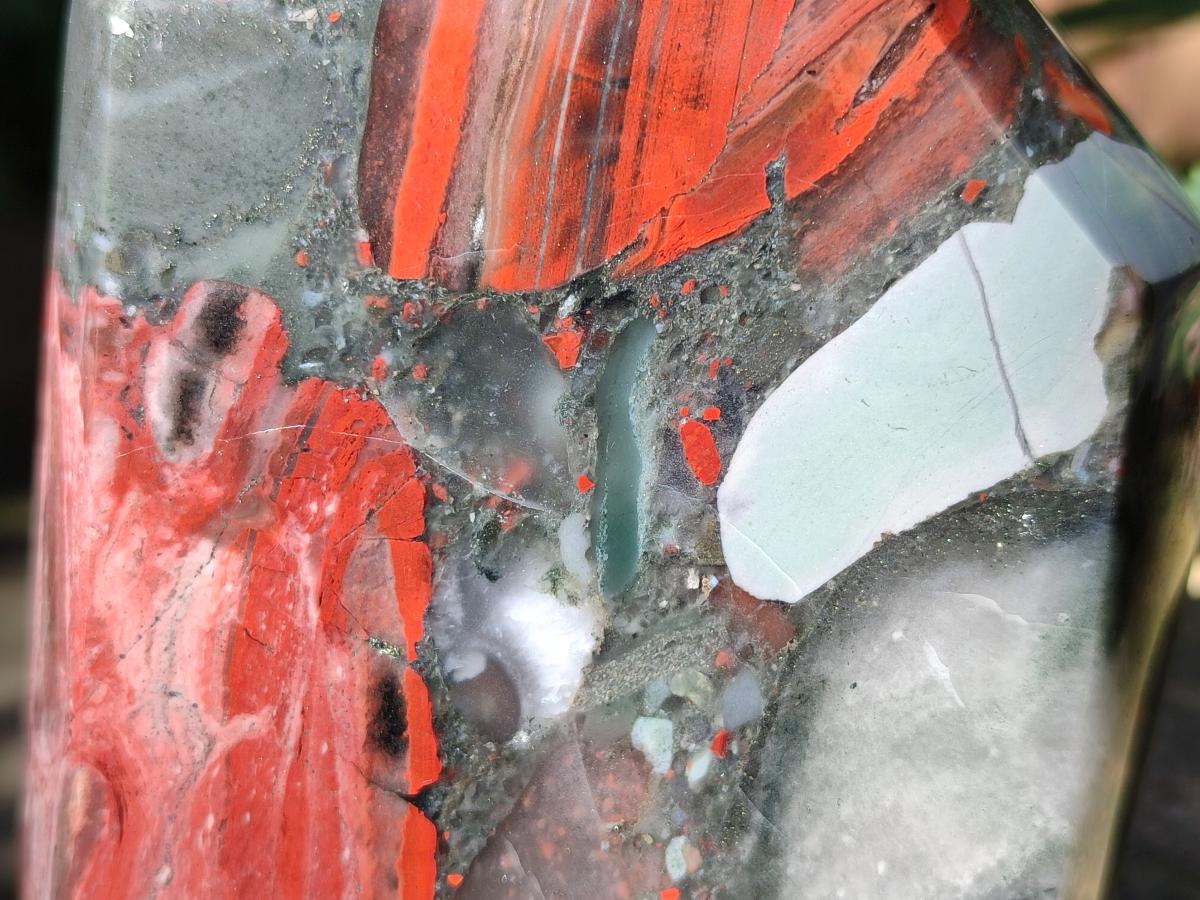 Polished Bloodstone Display Crystal Points x 2 From Swaziland - Toprock Gemstones and Minerals 