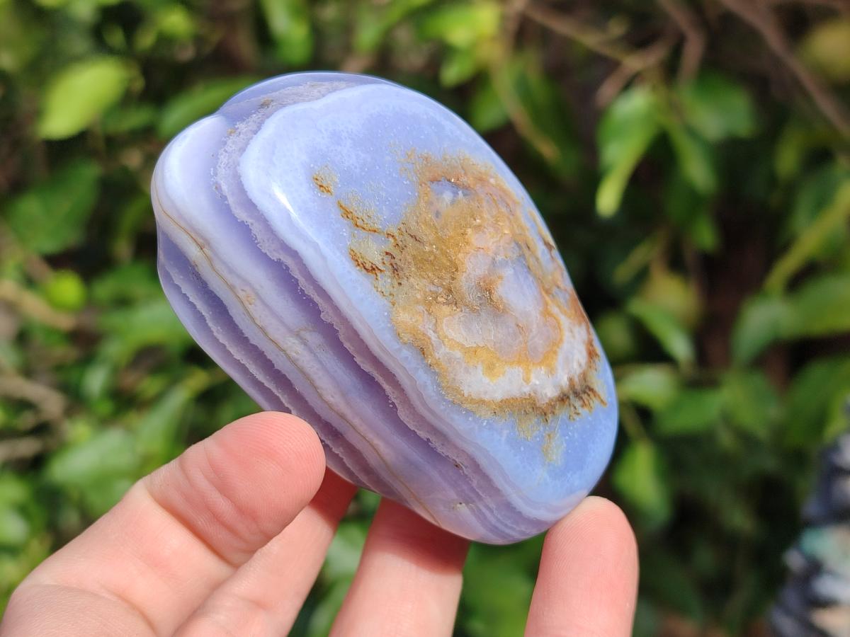 Polished Blue Lace Agate Free Forms x 6 From Nsanje, Malawi - Toprock Gemstones and Minerals 