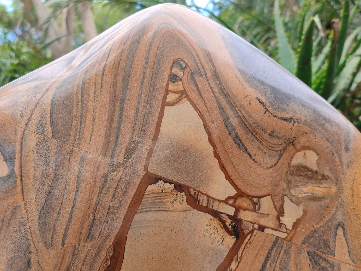 Polished XL Picture Stone Jasper Standing Display Piece x 1 From Ais-Ais, Namibia - Toprock Gemstones and Minerals 