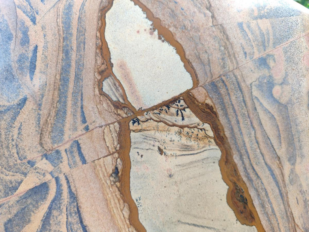 Polished XL Picture Stone Jasper Standing Display Piece x 1 From Ais-Ais, Namibia - Toprock Gemstones and Minerals 