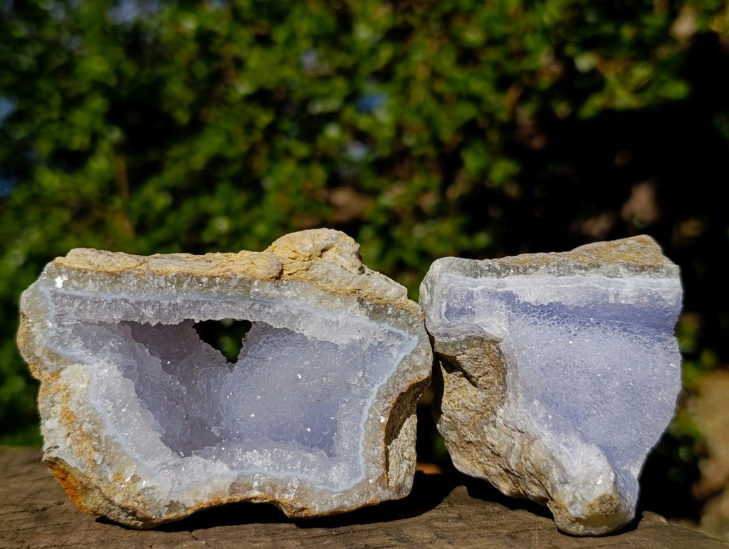 Natural Blue Lace Agate Specimens x 12 From Nsanje, Malawi - Toprock Gemstones and Minerals 