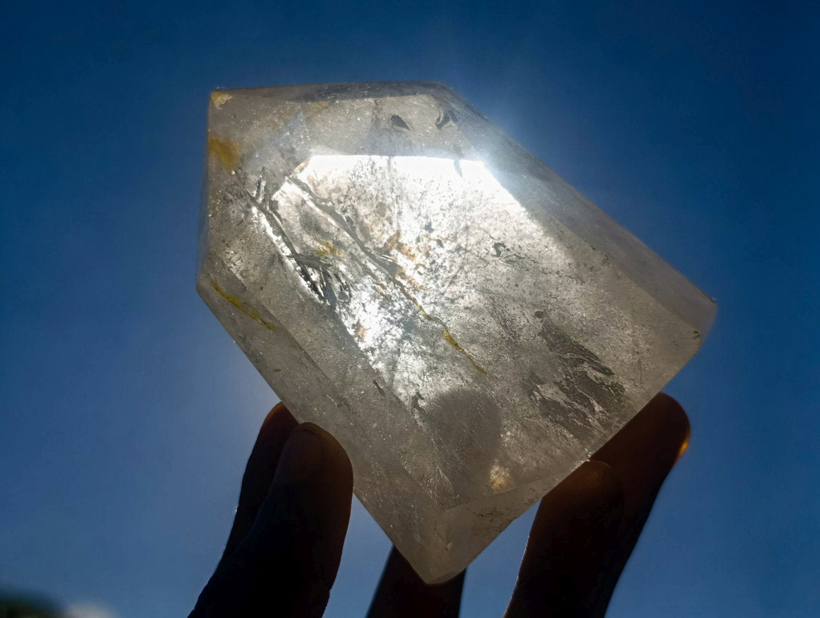 Polished Clear Quartz Display Crystals x 3 From Madagascar - Toprock Gemstones and Minerals 