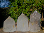 Polished Clear Quartz Display Crystals x 3 From Madagascar - Toprock Gemstones and Minerals 