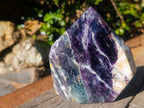 Polished Watermelon Fluorite Crystal Points x 2 From Uis, Namibia - Toprock Gemstones and Minerals 