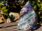 Polished Watermelon Fluorite Crystal Points x 2 From Uis, Namibia - Toprock Gemstones and Minerals 