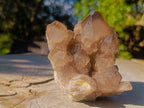 Natural Cascading White Phantom Smokey Luena Quartz Clusters x 2 From Luena, Congo - Toprock Gemstones and Minerals 