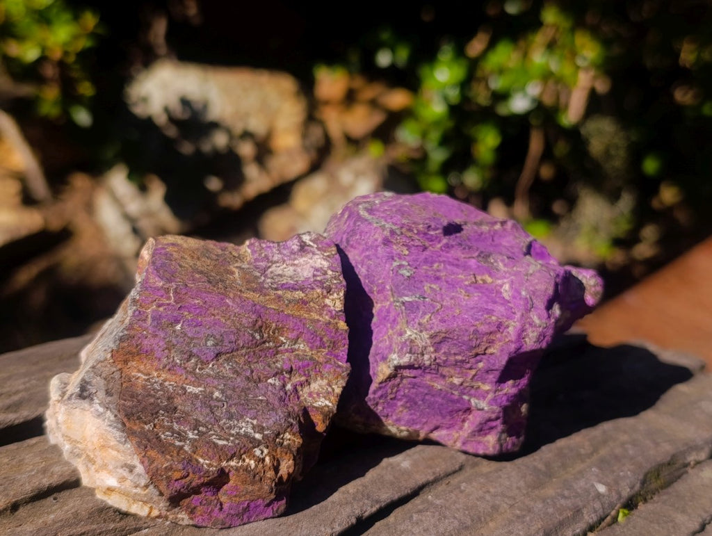 Natural Metallic Cobbed Purpurite Specimens x 6 From Erongo, Namibia - Toprock Gemstones and Minerals 