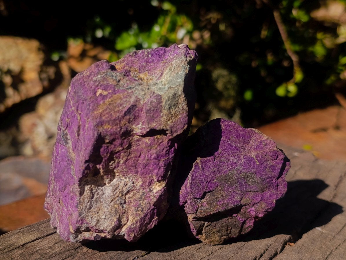 Natural Metallic Cobbed Purpurite Specimens x 6 From Erongo, Namibia - Toprock Gemstones and Minerals 