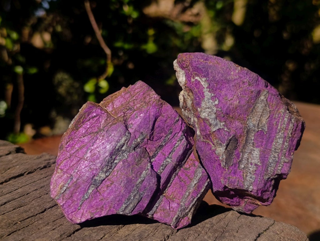 Natural Metallic Cobbed Purpurite Specimens x 6 From Erongo, Namibia - Toprock Gemstones and Minerals 