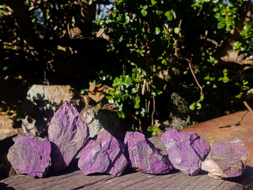 Natural Metallic Cobbed Purpurite Specimens x 6 From Erongo, Namibia - Toprock Gemstones and Minerals 