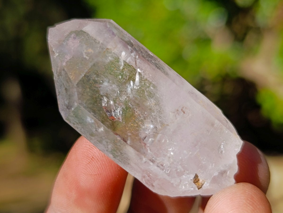 Natural Amethyst Window Quartz Crystals x 70 From Brandberg, Namibia - Toprock Gemstones and Minerals 