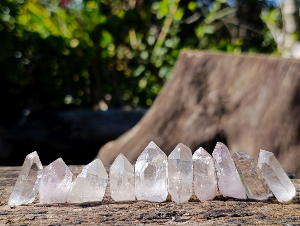 Natural Amethyst Window Quartz Crystals x 70 From Brandberg, Namibia - Toprock Gemstones and Minerals 