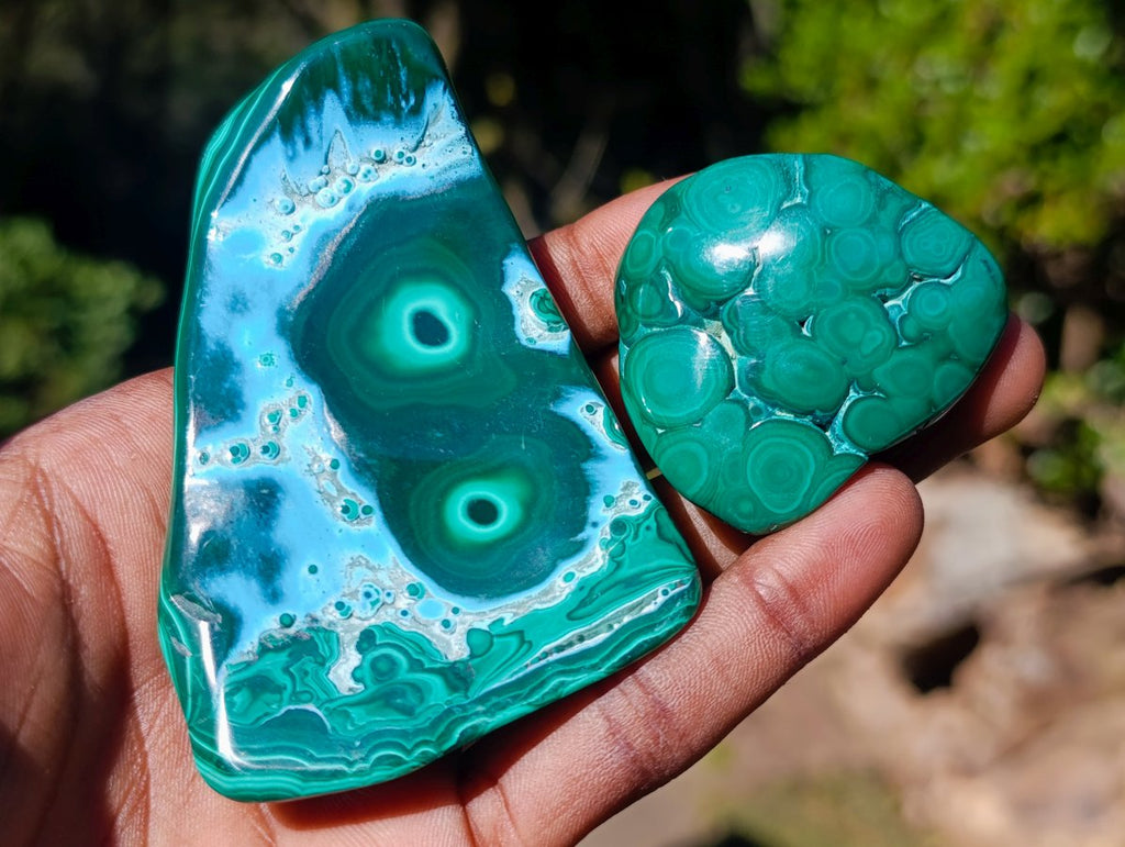 Polished Malacolla Free Forms x 12 From Kulukuluku, Congo - Toprock Gemstones and Minerals 