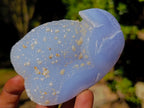 Polished Blue Lace Agate Standing Display Pieces and Free Forms x 9 From Nsanje, Malawi - Toprock Gemstones and Minerals 