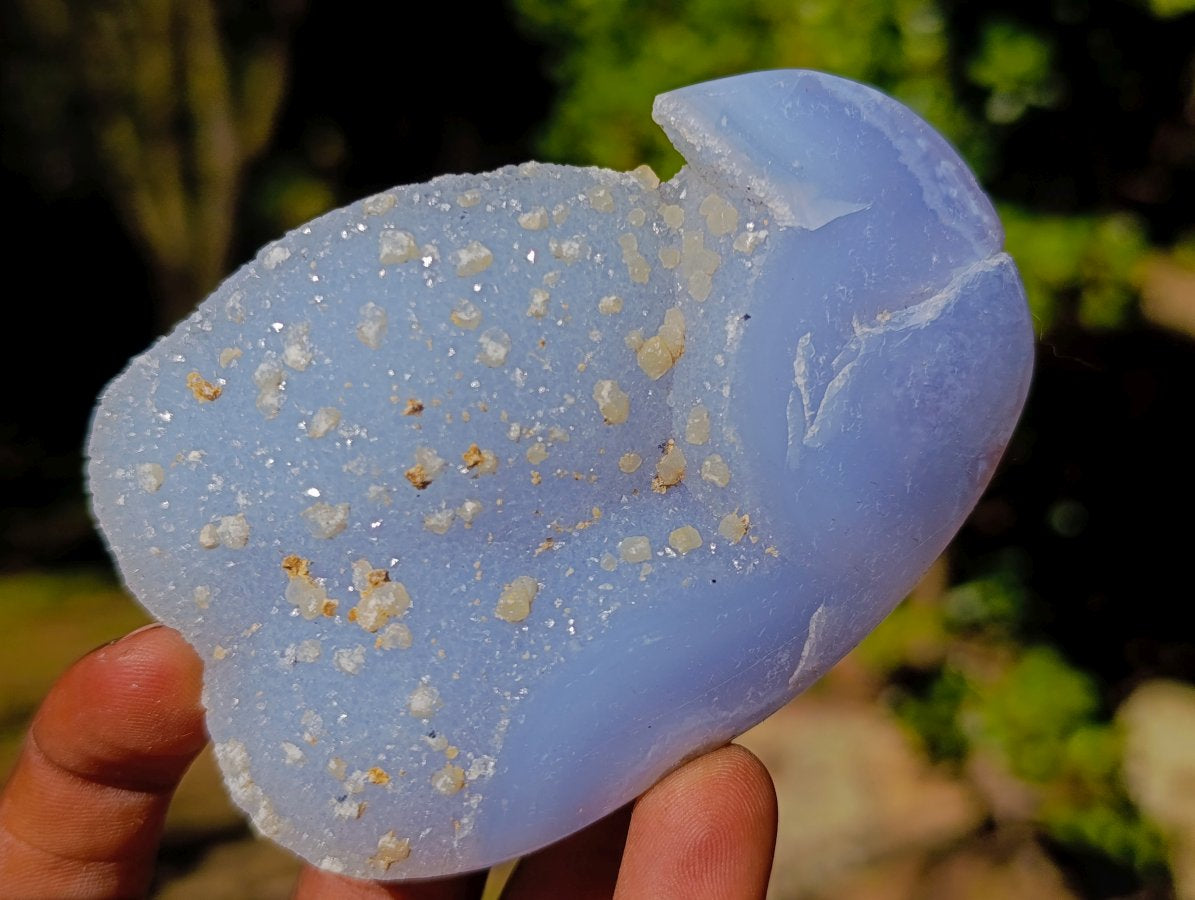 Polished Blue Lace Agate Standing Display Pieces and Free Forms x 9 From Nsanje, Malawi - Toprock Gemstones and Minerals 