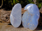 Polished Blue Lace Agate Standing Display Pieces and Free Forms x 9 From Nsanje, Malawi - Toprock Gemstones and Minerals 