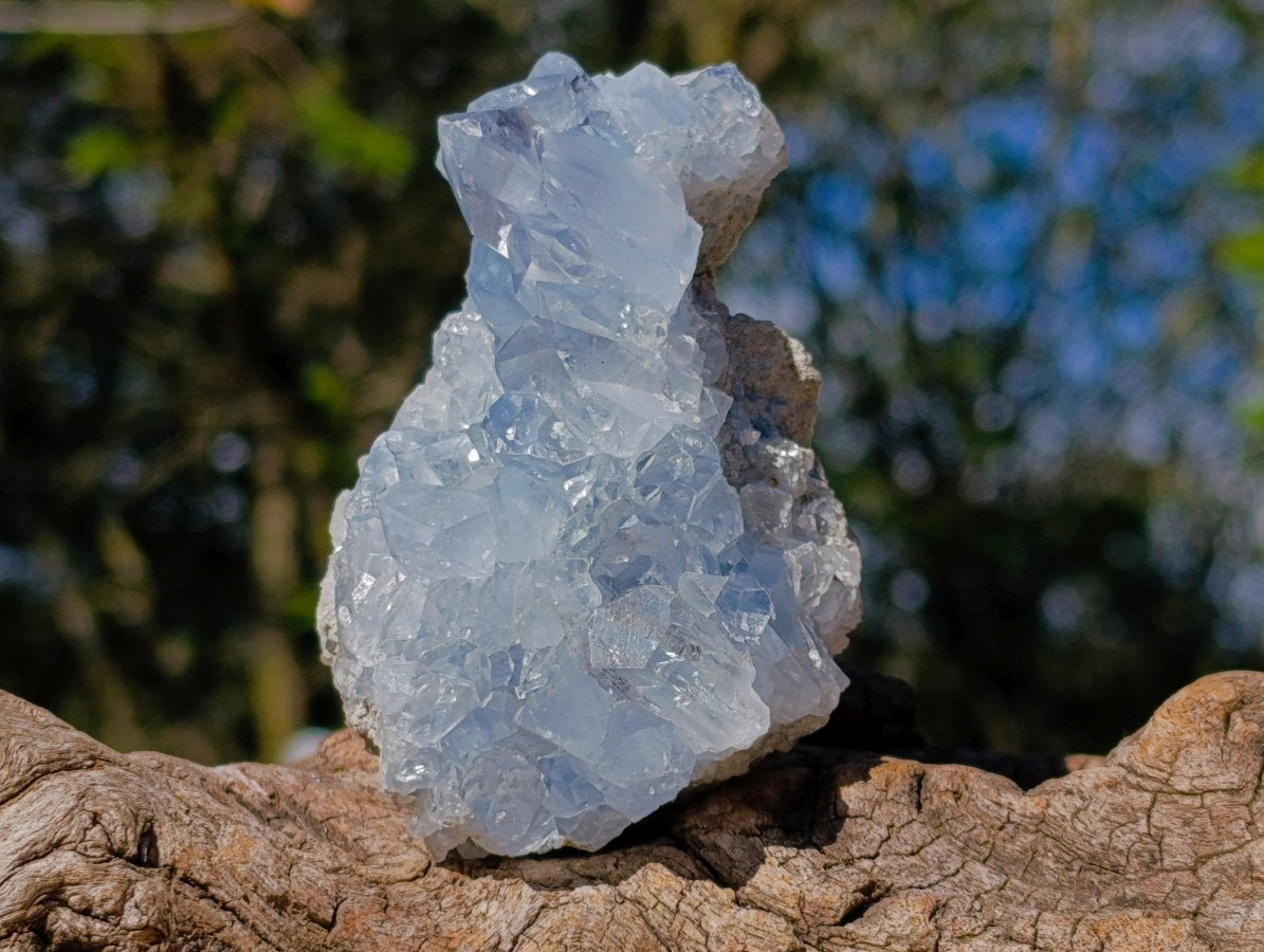 Natural Blue Celestite Geode Specimens x 3 From Sakoany, Madagascar - Toprock Gemstones and Minerals 