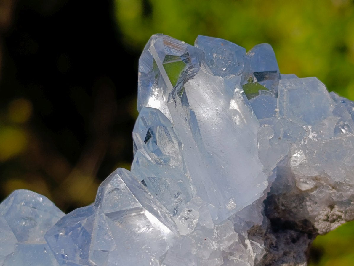 Natural Blue Celestite Geode Specimens x 3 From Sakoany, Madagascar - Toprock Gemstones and Minerals 