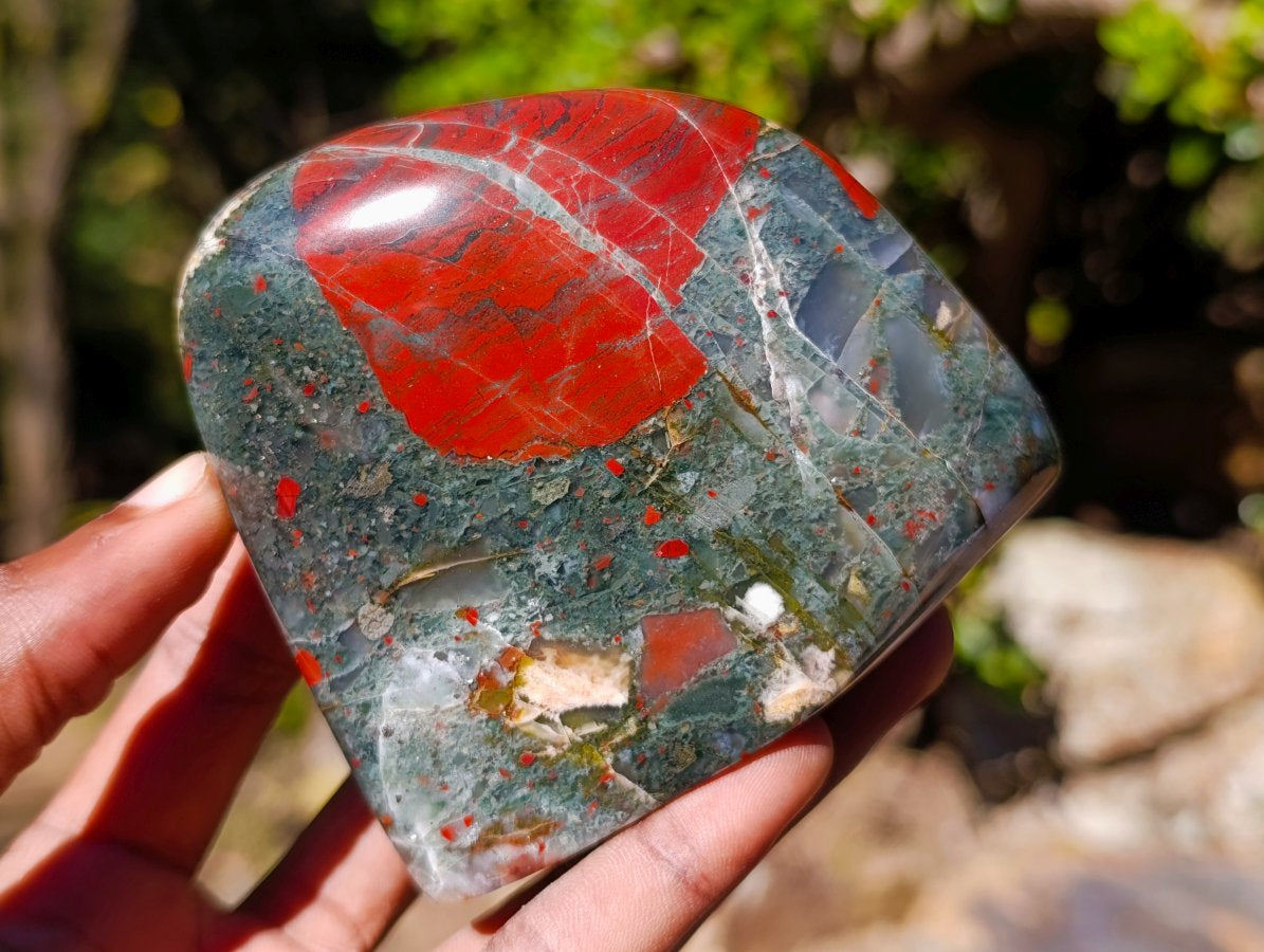 Polished Bloodstone Display Crystal Points x 3 From Swaziland - Toprock Gemstones and Minerals 