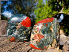 Polished Bloodstone Display Crystal Points x 3 From Swaziland - Toprock Gemstones and Minerals 