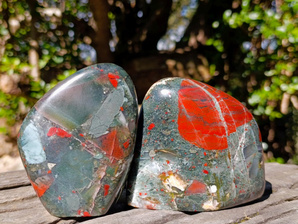 Polished Bloodstone Display Crystal Points x 3 From Swaziland - Toprock Gemstones and Minerals 