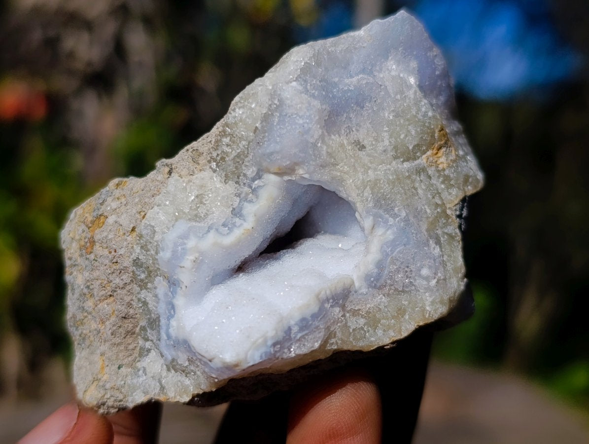 Natural Blue Lace Agate Geode Specimens x 24 From Nsanje, Malawi - Toprock Gemstones and Minerals 