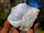 Natural Blue Lace Agate Geode Specimens x 24 From Nsanje, Malawi - Toprock Gemstones and Minerals 