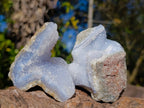 Natural Blue Lace Agate Geode Specimens x 24 From Nsanje, Malawi - Toprock Gemstones and Minerals 