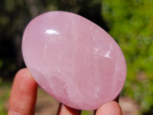 Polished Gemmy Rose Quartz Palm Stones x 24 From Madagascar - Toprock Gemstones and Minerals 