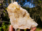 Natural Golden Limonite Quartz Clusters with Black Goethite Inclusions x 2 From Solwezi, Zambia - Toprock Gemstones and Minerals 