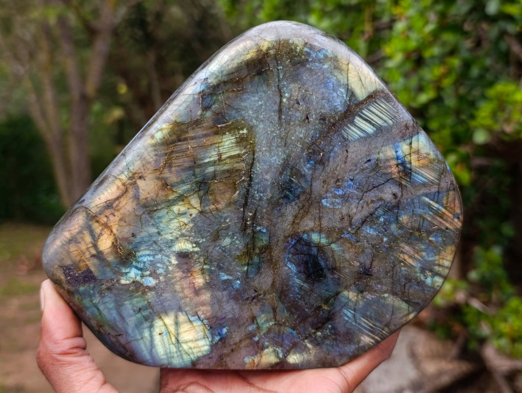 Polished Large Labradorite Standing Display Piece x 1 From Madagascar - Toprock Gemstones and Minerals 