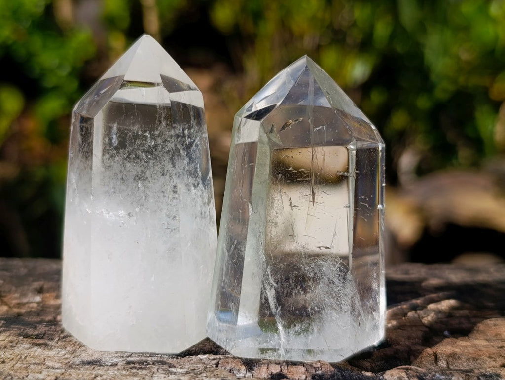 Polished Clear Quartz Display Crystals x 12 From Madagascar - Toprock Gemstones and Minerals 