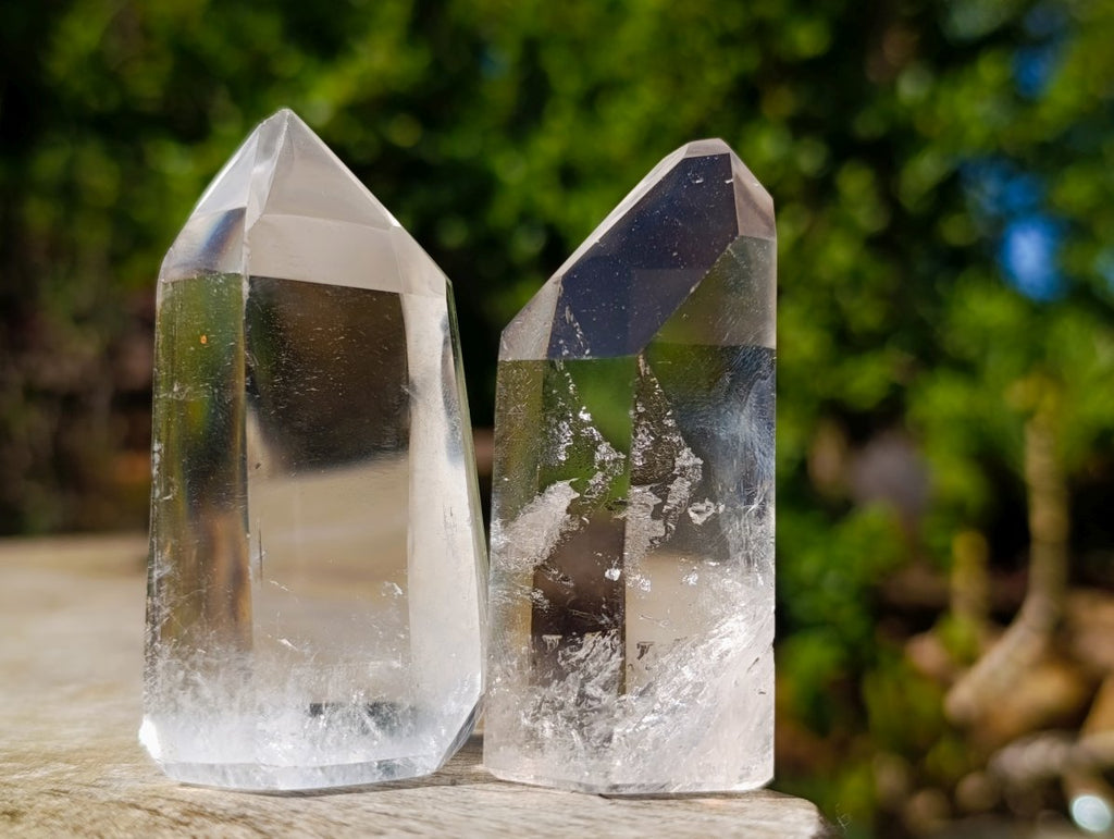 Polished Clear Quartz Display Crystals x 12 From Madagascar - Toprock Gemstones and Minerals 