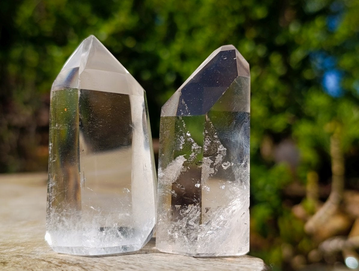 Polished Clear Quartz Display Crystals x 12 From Madagascar - Toprock Gemstones and Minerals 
