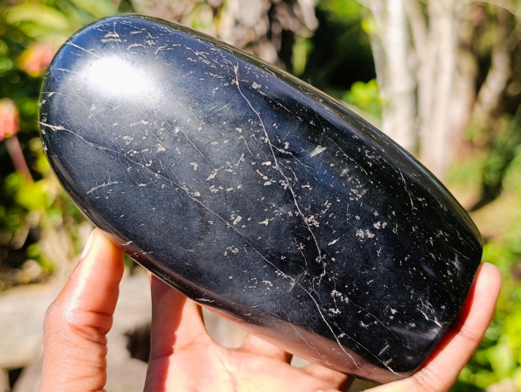 Polished Large Black Tourmaline Standing Display Piece x 1 From Madagascar - Toprock Gemstones and Minerals 