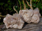 Natural Cascading White Phantom Smokey Luena Quartz Clusters x 2 From Luena, Congo - Toprock Gemstones and Minerals 
